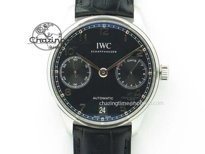 MIROTIME 0521 Affordable Portuguese Real PR Real Annual Calendar IW5035 ZF 1:1 Best Edition White Dial Blue Markers on Blue Leather Strap A 7143